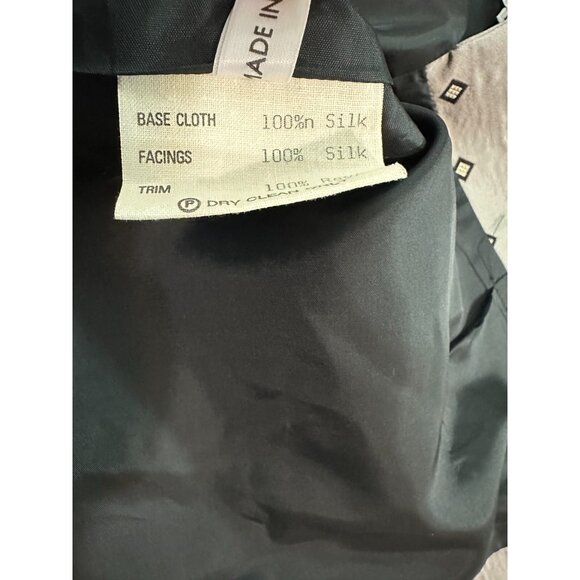 Daniel A. Hanson 100% Silk Waistcoat Vest Size L Gray / Black - Picture 3 of 5